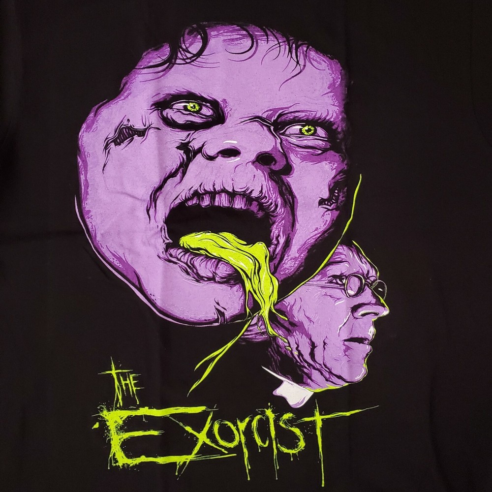 FREE SAME DAY SHIPPING Brand New THE EXORCIST Regan Demon Puking Shirt LARGE