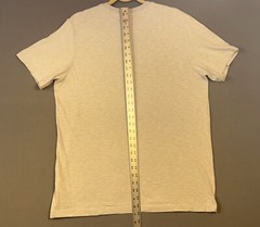 The Nike Tee Dri-Fit T-Shirt Purple & Blue Foil Swoosh on Gray Size Large L