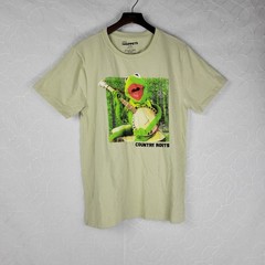 Disney The Muppets T-Shirt Large Green Kermit The Frog Country Roots Graphic Tee