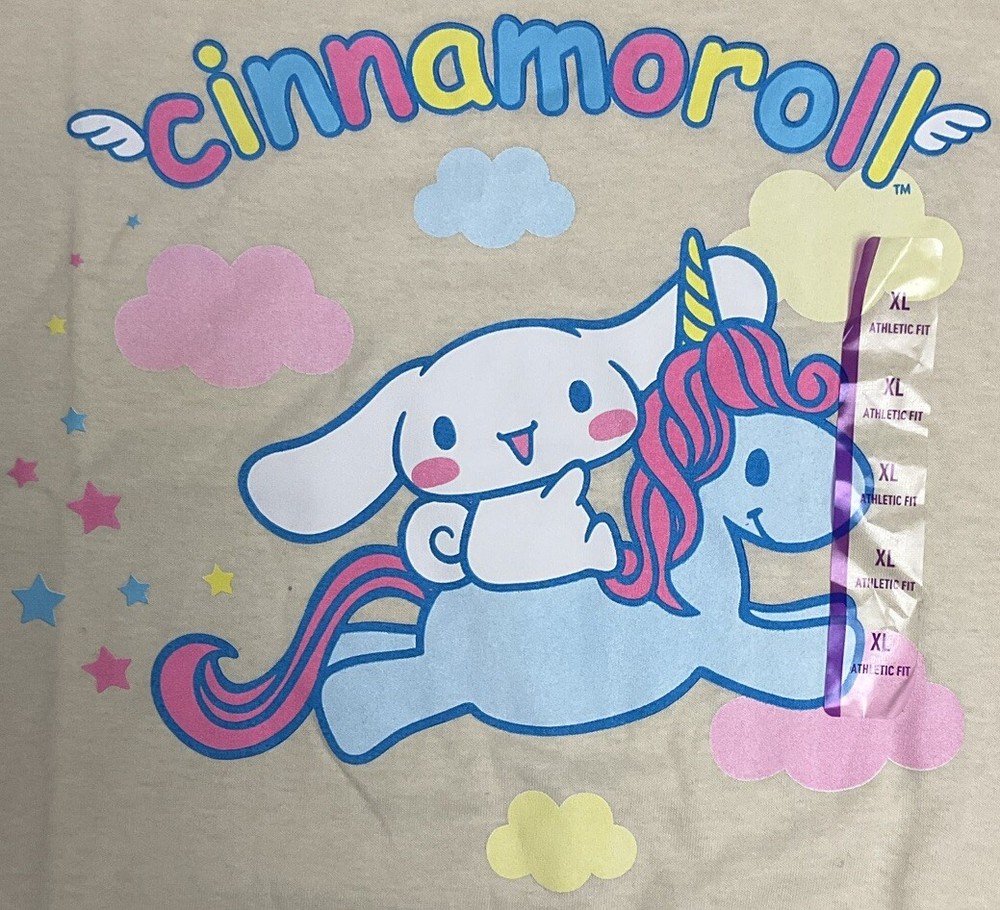 Cinnamoroll Men’s XL Short Sleeve T-Shirt Cream