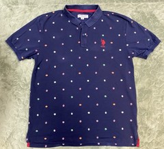 U.S. POLO ASSN. USPA Printed Country Flags, Cotton Blend Slim Fit Mens Polo XL