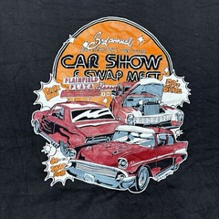 Vintage 80s Plainfield Plaza Car Show & Swap Meet 50s Hot Rod Shirt Size 2XL
