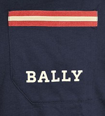 Bally 6233731 Men’s Navy Blue 100% Cotton Pocket T-Shirt MSRP $300
