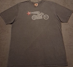 Unisex XL Republic Of Leisure ROL Now And Zen Graphic Motorcycle T Shirt
