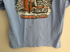 Harley Davidson Fairbanks Alaska Outpost Graphic Print T-Shirt In Blue Sz XL