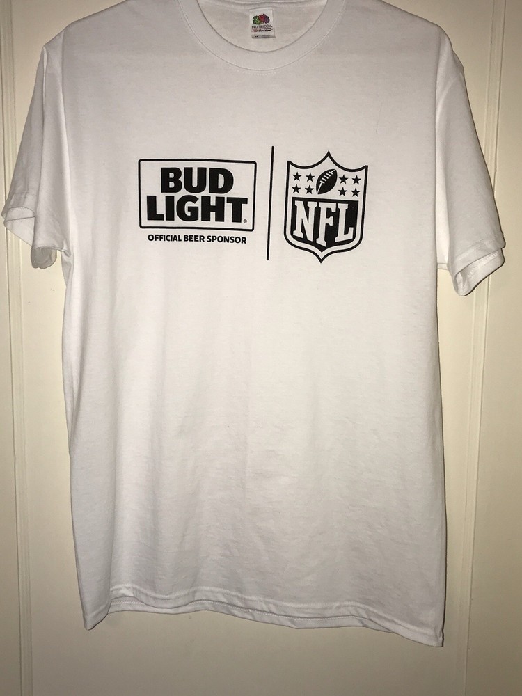 New Bud Light Offical Beer Sponsor NFL T Shirt Size M