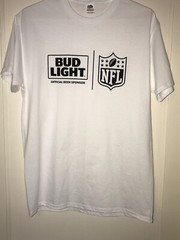 New Bud Light Offical Beer Sponsor NFL T Shirt Size M