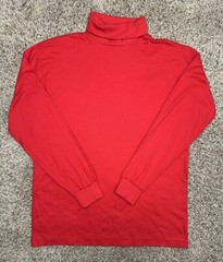 90s Turtleneck Red Men Sz Large VTG St. John’s Bay Combed Cotton Made In USA