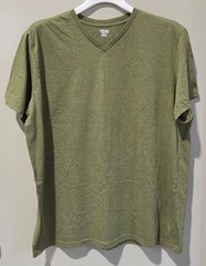 Men’s V-Neck Green T-Shirt Mossimo Size XXL Cotton Poly Blend Short Sleeve