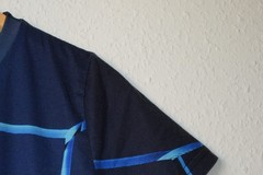 Blue Geometric Print T Shirt Size L 1093