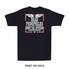 Dead Pedophiles Don’t Reoffend Protective Parent (Print on Back) Men’s T-Shirt