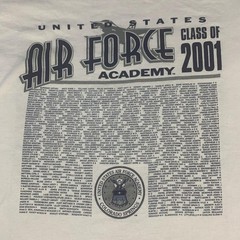VTG Gear For Sports T Shirt Mens XL White Air Force Academy 2001 USA Y2K Retro