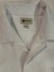 Hagger Clothing White Linen Cotton Summer Beach Shirt Style Shirt Size Medium