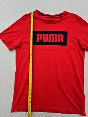 Puma Red Cotton Short Sleeve Crew Neck T-Shirt Mens S