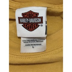 Harley-Davidson Shirt Mens Large Yellow Running Free Wolves Las Vegas Tee 2009