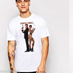 James Bond, T shirt, a view to a kill, vintage, SZ S-2XL, cotton, tank top