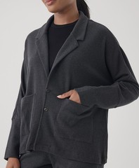 Pact Women’s Airplane Relaxed Blazer 3X-Large Charcoal Heather Top Outerwear