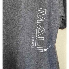 Unisex L Maui Hawaii Graphic Tee Shirt Charcoal Gray Marl With Camouflaged Logo