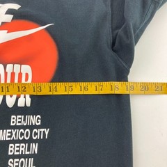Nike World Tour T-Shirt Black Size Small Swoosh Beaverton Oregon Sportswear Tee
