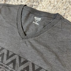 LOT OF 4 – Various Brands, Men’s Gray Short Sleeve Vneck Tshirt, Large