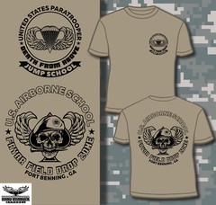 Fort Benning, GA Airborne Jump School Fryar Field Jump Zone T-shirt