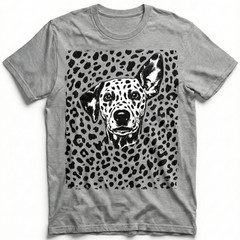 Halftone Dalmatian Portrait Streetwear Urban Dog Lover T-Shirt Retro Punk Tee
