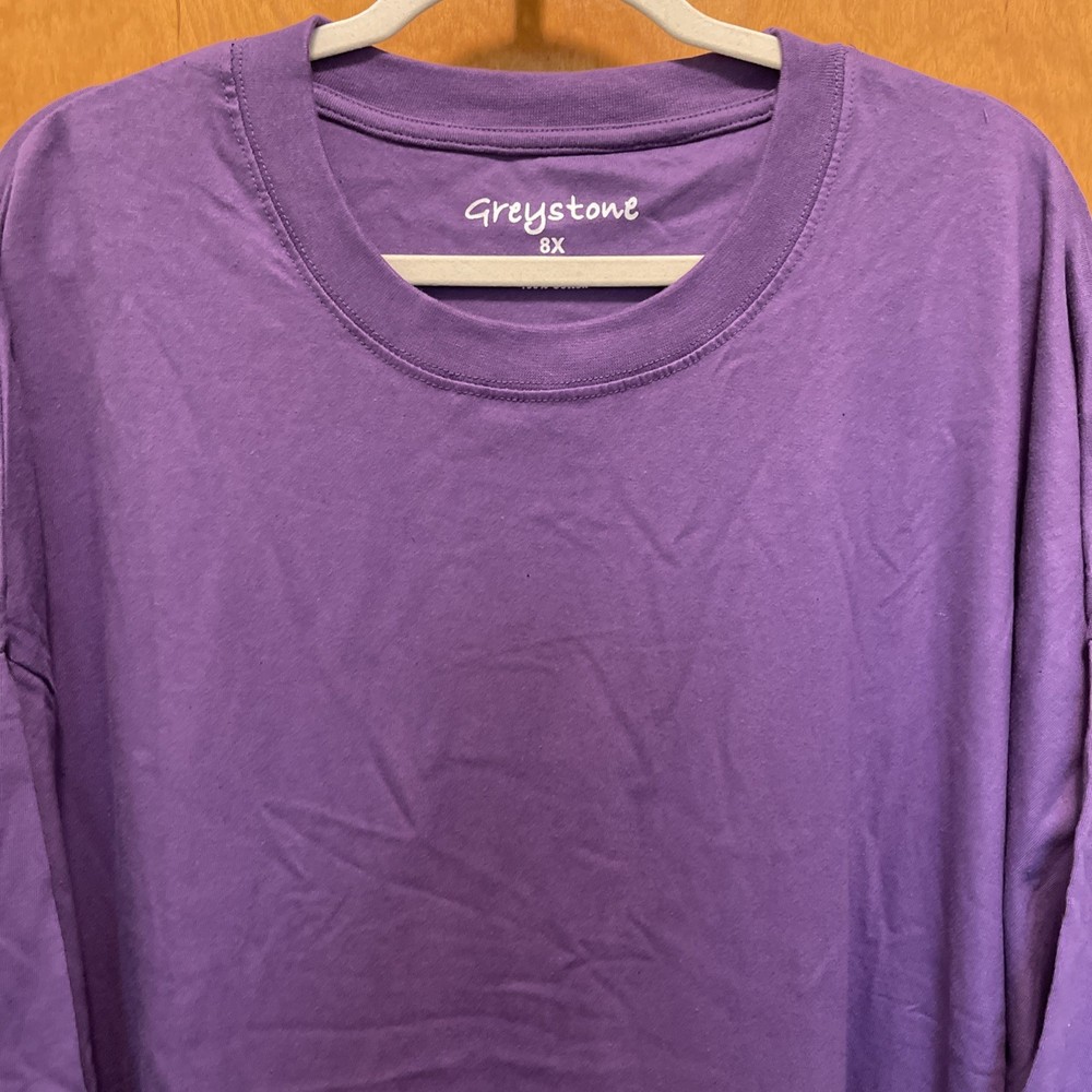 Grey stone Big And Tall Tee Style 101 Purple 8X NWT
