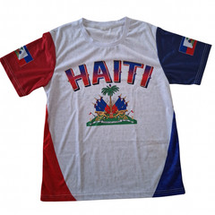Haitian Flag Shirt Haiti Pride Graphic T-Shirt Unisex White Tee S-XL