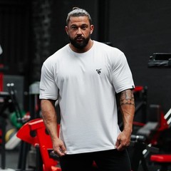 Men’s Sport Gym Fitness Training 100% Cotton Oversized Graphic Printed Tshirt