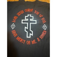 SC Irregulars 1984 Jesus Prayer Orthodox Cross Graphic T-Shirt Black XL USA Made