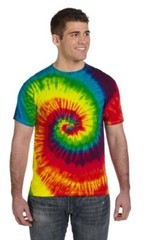 Lot of Four (4) SMALL UNISEX Tie-Dye Adult 5.4 oz., 100% Cotton T-Shirt