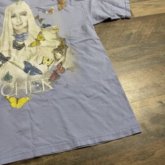 Vintage CHER Farewell Tour T-Shirt Adult Size L Large Butterflies Light Purple