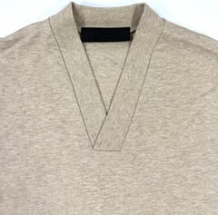 Fear Of God Essentials Mens T-Shirt V-Neck Sz Medium Oversize Gold Heather Tee
