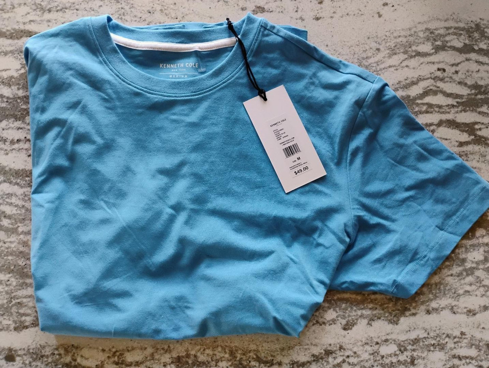 Kenneth Cole Performance Active Short Sleeve TShirt Medium MINT FREE SHIPPING