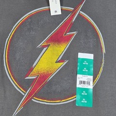 The Flash Shirt Mens XL Charcoal Gray DC Comics Superhero Lightning Bolt Tee