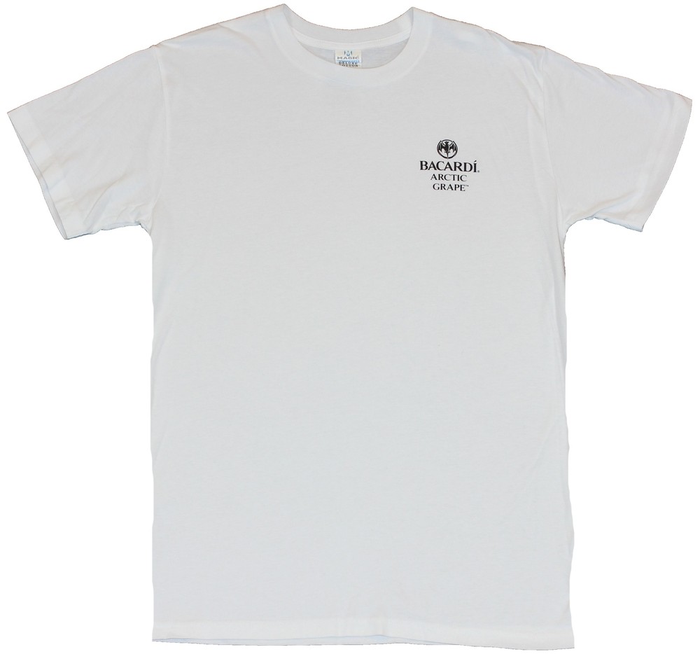 Bacardi Rum Adult New T-Shirt – Artic Grape Flavored Rum Logo