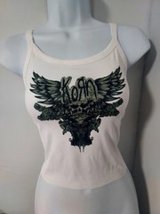 Korn Crop Top Korn tank top Hand Cropped Korn Shirt Womens Pick Xs To 3xl Size