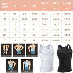 Mens Body Shaper Slimming Shirt Tummy Vest Compression Muscle Tank Top Shapewear