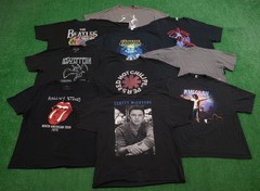 Lot of 10 Rock N Roll Band Concert Tour T-Shirt Tees Mens Size 2XL Rock Music