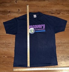 Vintage 90s Discovery Channel Tee T Shirt XL Explore Your World TV Movie Promo