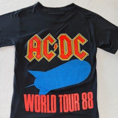 VTG ACDC T-Shirt Mens S Heat Seeker World Tour Single Stitch USA LICENSED 80s