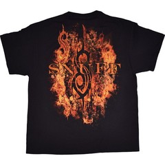 Slipknot Radio Fire Black T-Shirt Liquid Blue