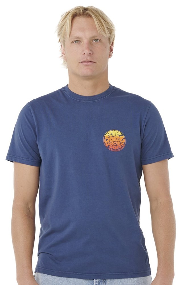 Rip Curl Wettie Passage Icon T-Shirt – Light Navy – New