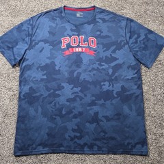 Polo Ralph Lauren Shirt Mens 3XLT Blue Camouflage Performance Short Sleeve Tee