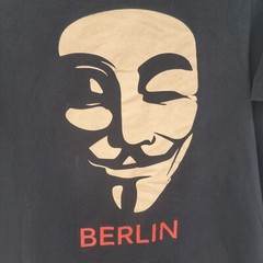 SOL’S REGENT 11380 Unisex Large Berlin Hacker Face Graphic T-Shirt Black
