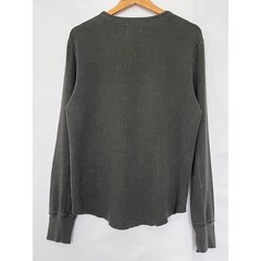 Buck Mason Mens Vintage Thermal Surplus Tee Long Sleeve Waffle Size Medium Gray