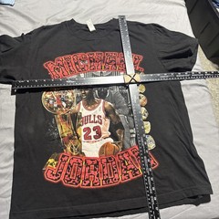 Michael Jordan T-Shirt 6 Championship Rings Large Black Chicago Bulls