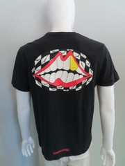 Chrome Hearts Black/Multicolor Lips Graphic Mens T-Shirt Size L