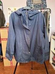 Ralph Lauren Navy Blue Hooded Windbreaker Jacket Size L