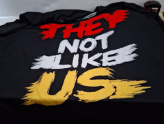 Black Graphic They Not Like Us Shirt and Shorts Set Mens 5XL Big and Tall